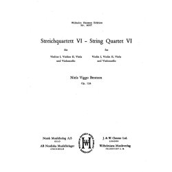 Niels Viggo Bentzon: String Quartet No.6 Op.124 (Miniature Score)