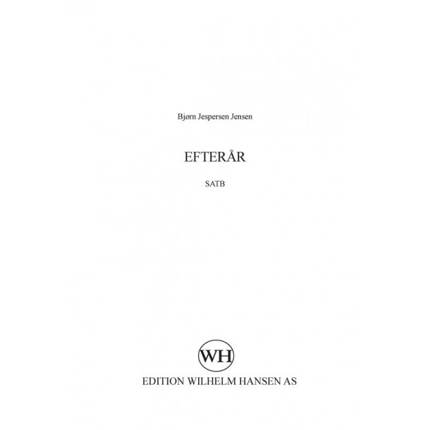 Bjrn Jespersen: Efterr (SATB)