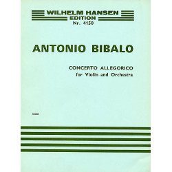 Antonio Bibalo: Concerto Allegorico For Violin And Orchestra (Score)