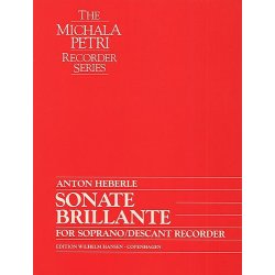 Anton Heberle: Sonate Brillante For Solo Soprano/Descant Recorder