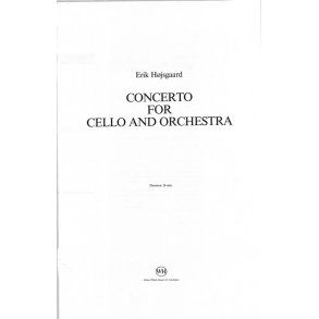 Hojsgaard Cello Concerto Cello And Orchestra Full Score