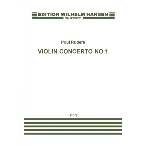 RUDERS POUL VIOLIN CONCERTO NO1 VIOLIN & ORCHESTRA SCORE