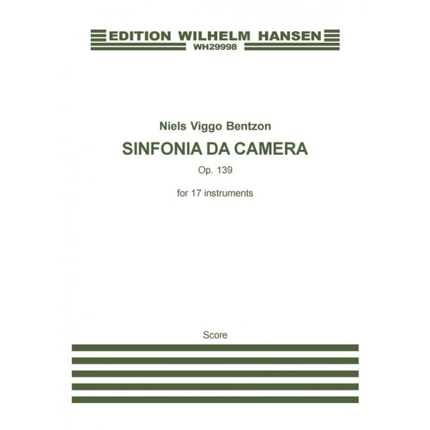 Niels Viggo Bentzon: Sinfonia Da Camera Op.139 (Score)