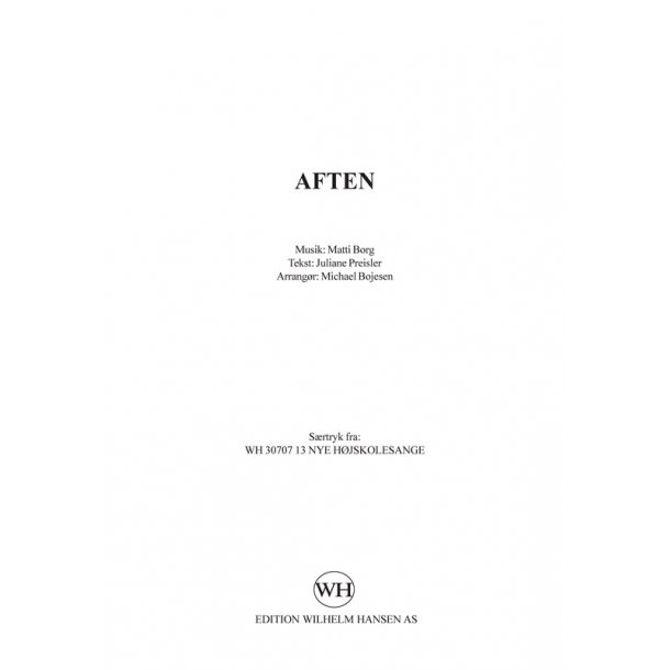 Matti Borg:Aften (SSAA)