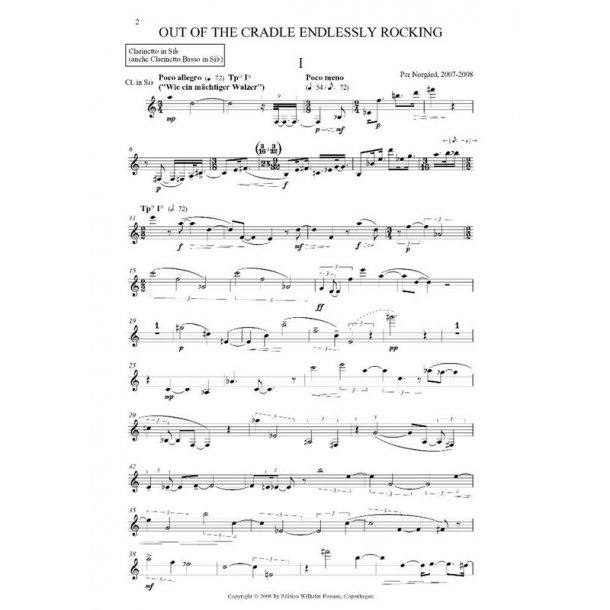 NORGARD PER OUT OF THE CRADLE ENDLESSLY ROCKING CHAMBER ENSEMBLE PARTS