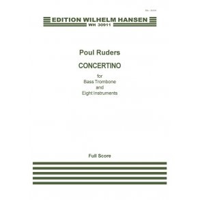 RUDERS POUL CONCERTINO BASS TROMBONE & ENSEMBLE SCORE