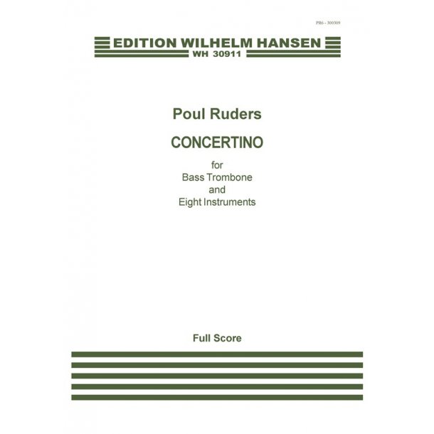 RUDERS POUL CONCERTINO BASS TROMBONE & ENSEMBLE SCORE