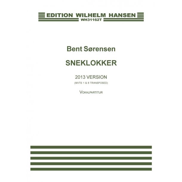 S&atilde;rensen Sneklokker 2013 Version Cs