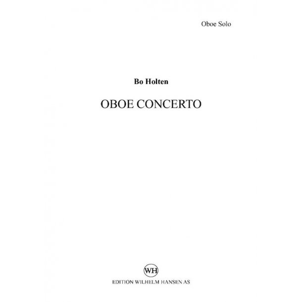 Bo Holten: Oboe Concerto (Solo Oboe Part)