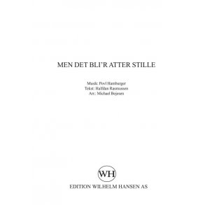 Michael Bojesen: Men Det Bli'r Atter Stille