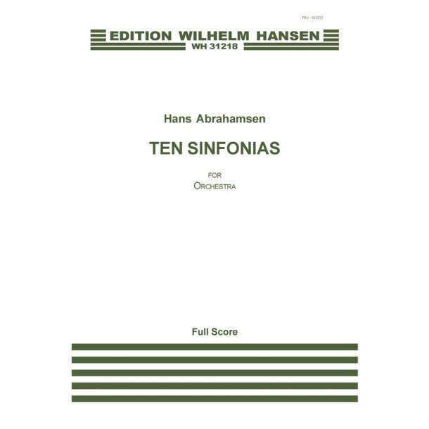 Hans Abrahamsen: Ten Sinfonias (Score)