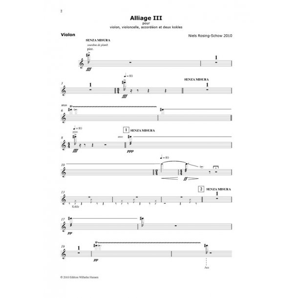 Niels Rosing-Schow: Alliage III (Parts)