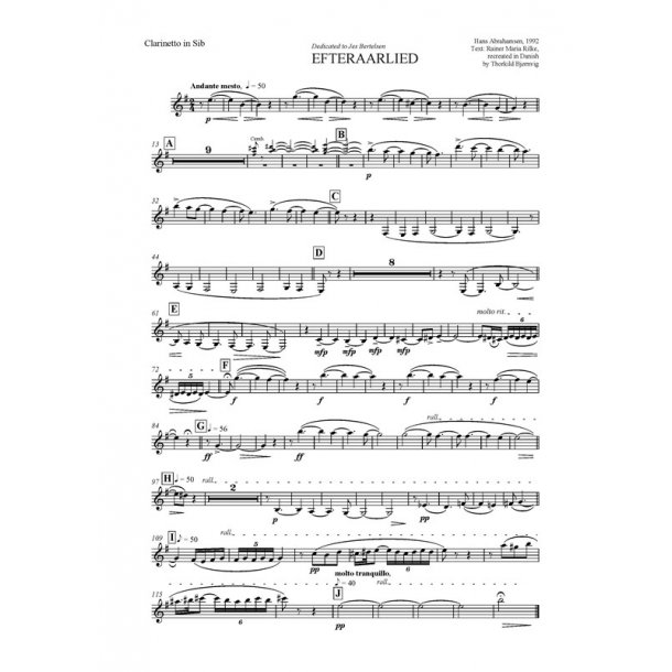 Hans Abrahamsen: Efteraarslied (Parts)
