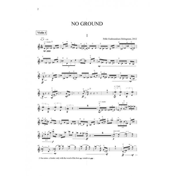Pelle Gudmundsen-Holmgreen: No Ground, String Quartet No.11 (Parts)