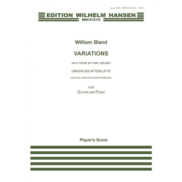 William Bland: Variations (Player's score)
