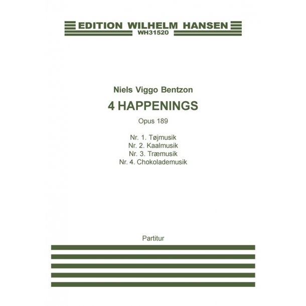 Niels Viggo Bentzon: 4 Happenings (Player's score)