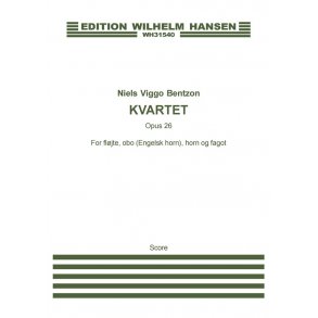 Niels Viggo Bentzon: Quartet, Opus 26 (Score)