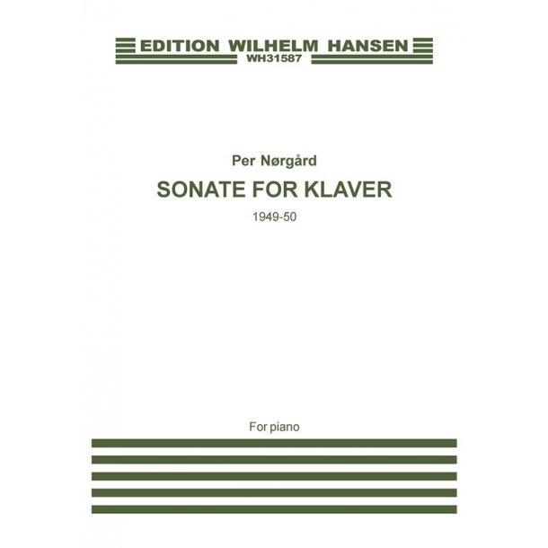 Per Nrgrd: Sonate For Klaver 1949-50 (piano)