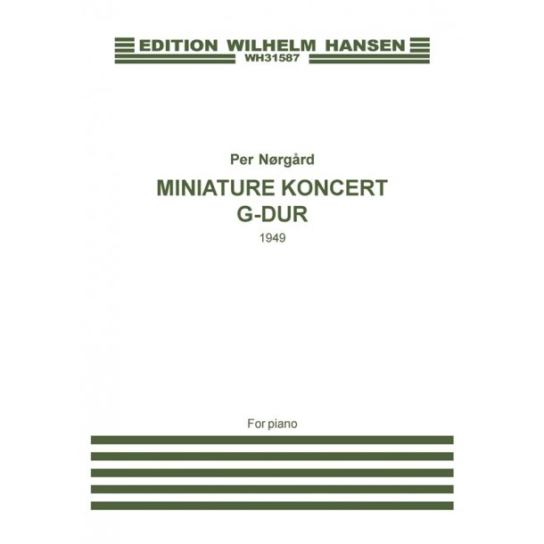 Per Nrgrd: Miniature Koncert G-Dur (piano)