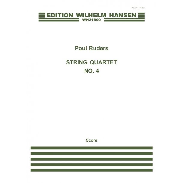 Poul Ruders: String Quartet No.4 (score)