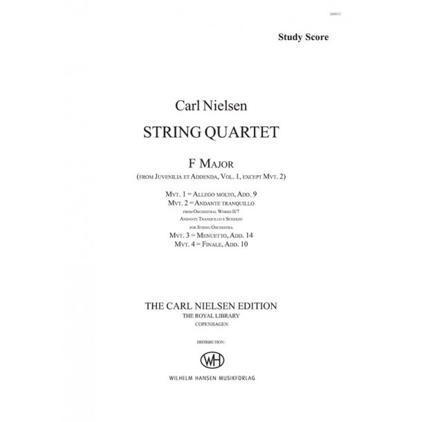 Nielsen String Quartet F-Major Sc