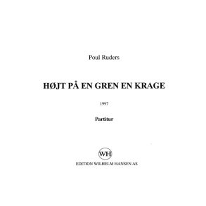 POUL RUDERS HJT P EN GREN EN KRAGE SC