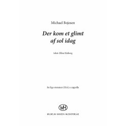Michael Bojesen: Der Kom Et Glimt Af Sol Idag (SSA)