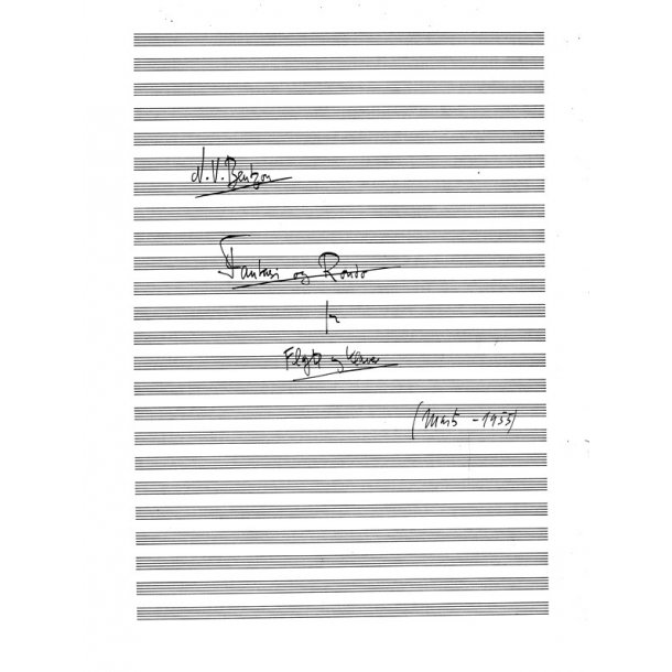 Niels Viggo Bentzon: Fantasi Og Rondo  Ffljte Og Kalver