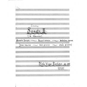 Niels Viggo Bentzon: Sonate II For Piano I and Piano II
