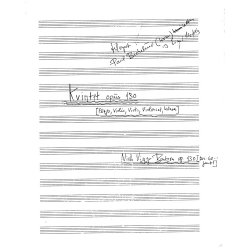 Niels Viggo Bentzon: Kvintet Opus 130 For Violin, Viola, Violoncel, Klava