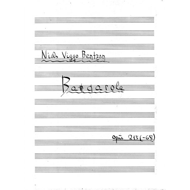 Bentzon Barcarole Op.215 Pf