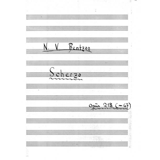 Bentzon Scherzo For Klaver Op.218 Pf