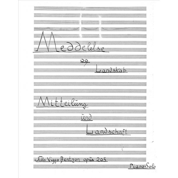 Niels Viggo Bentzon: 12 Meddelelse Og Landskab Op. 205 (Piano Solo)