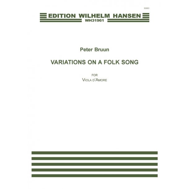 Peter Bruun: Variations On A Folk Song (Viola D'Amore Solo)