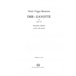 Niels Viggo Bentzon: DSB-Gavotte For Piano Trio Op. 514