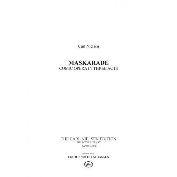 Carl Nielsen: Maskarade / Masquerade Da/En (Score)