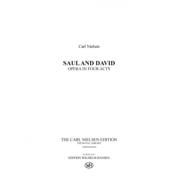 Carl Nielsen: Saul og David  Dansk/Engelsk (Score)