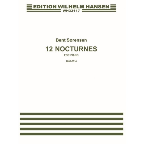 S&atilde;rensen 12 Nocturnes For Piano Pf