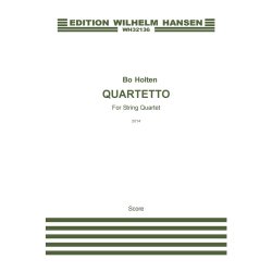 Bo Holten: Quartetto - For String Quartet (Score)