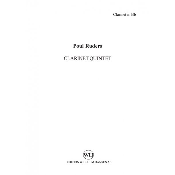 Poul Ruders: Clarinet Quintet (Parts)