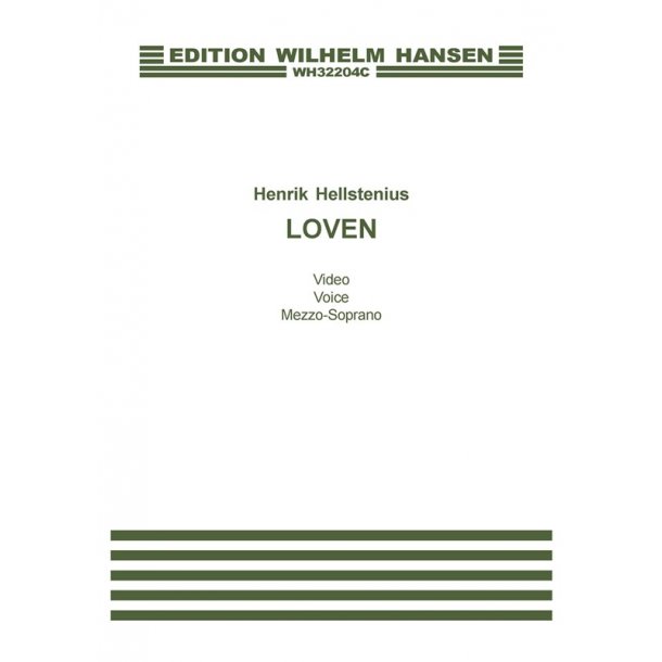 Henrik Hellstenius: Loven (Vocal Score)
