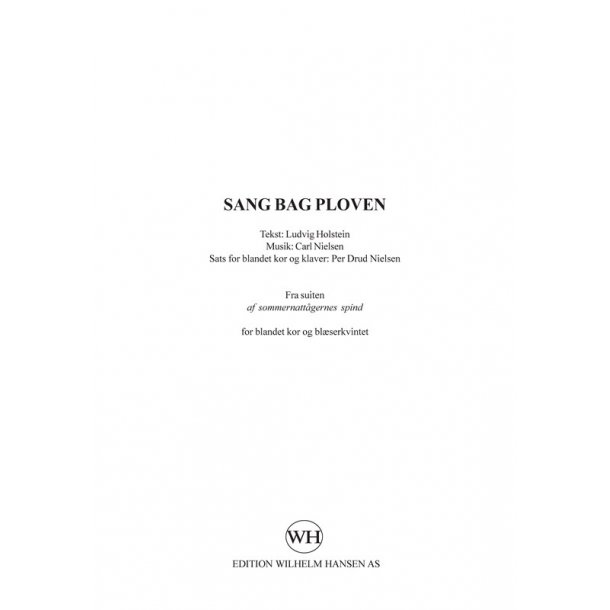 Carl Nielsen (Arr. Per Drud Nielsen): Sang Bag Ploven (Vocal Score)