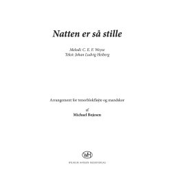Michael Bojesen (Arr.): C. E. F. Weyse - Natten Er S&aring; Stille (Score)