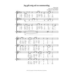Klaus Brinch (Arr.): Jeg Gik Mig Ud En Sommerdag (Choral Score)
