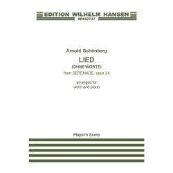 Arnold Sch&ouml;nberg: Lied (Ohne Worte) From Serenade Op. 24 (Player's Score)