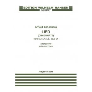 Arnold Schönberg: Lied (Ohne Worte) From Serenade Op. 24 (Player's Score)