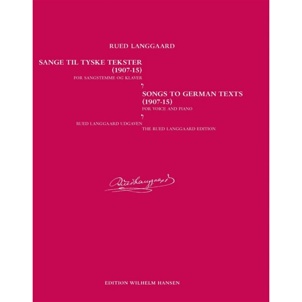 Rued Langgaard: Sange / Songs Vol. 1 (1907-15)