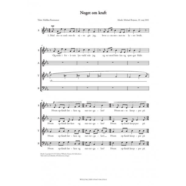 Michael Bojesen: Noget Om Kraft (SATB)