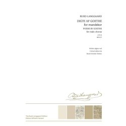 Rued Langgaard: Poems By Goethe (TTBB)