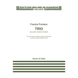 Francis Poulenc: Trio For Piano, Oboe And Bassoon - Revised Version (Score And Parts)